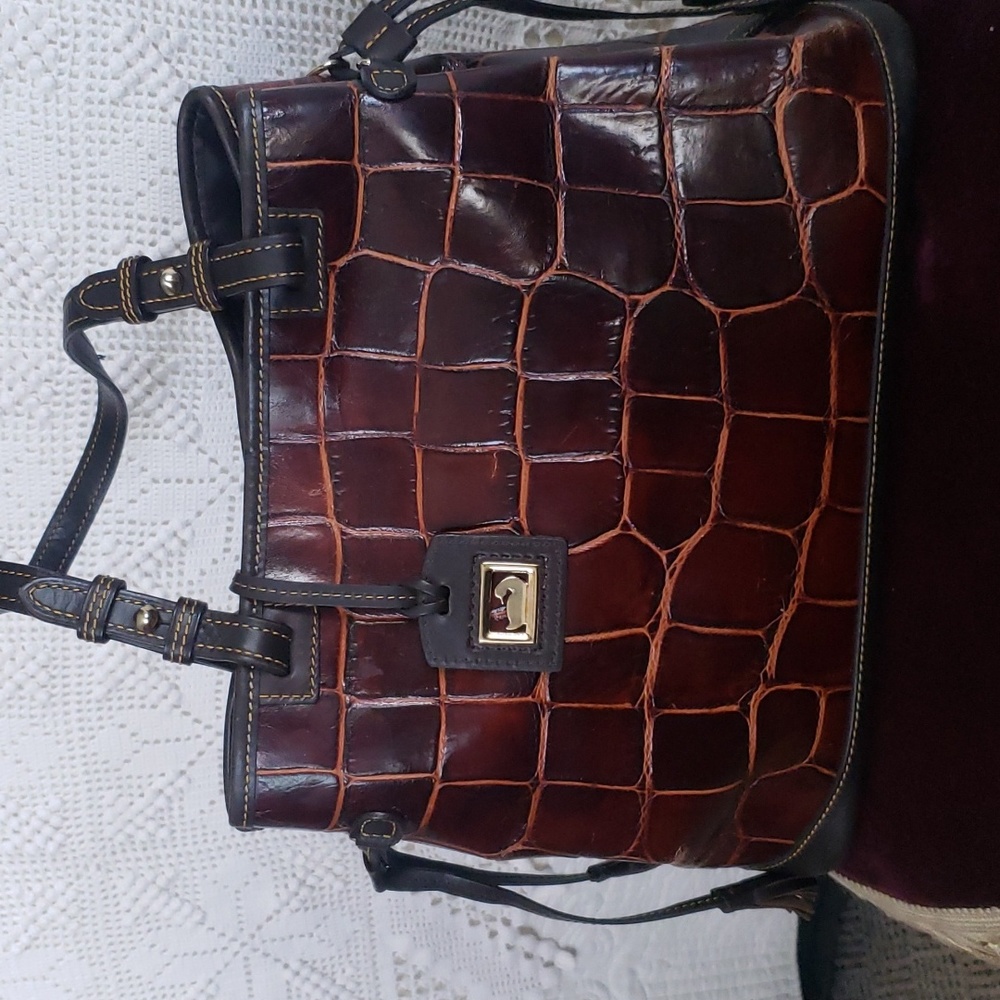 DOONEY AND BOURKE  CROC EMBOSSED PURSE